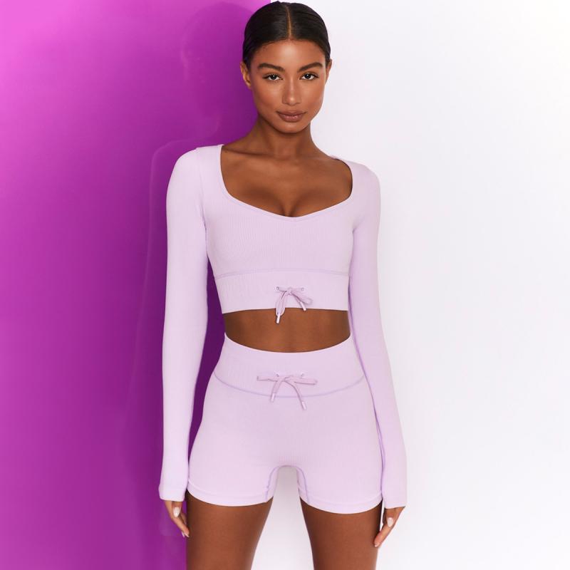 High Waist Seamless Yoga Set Women Two Piece