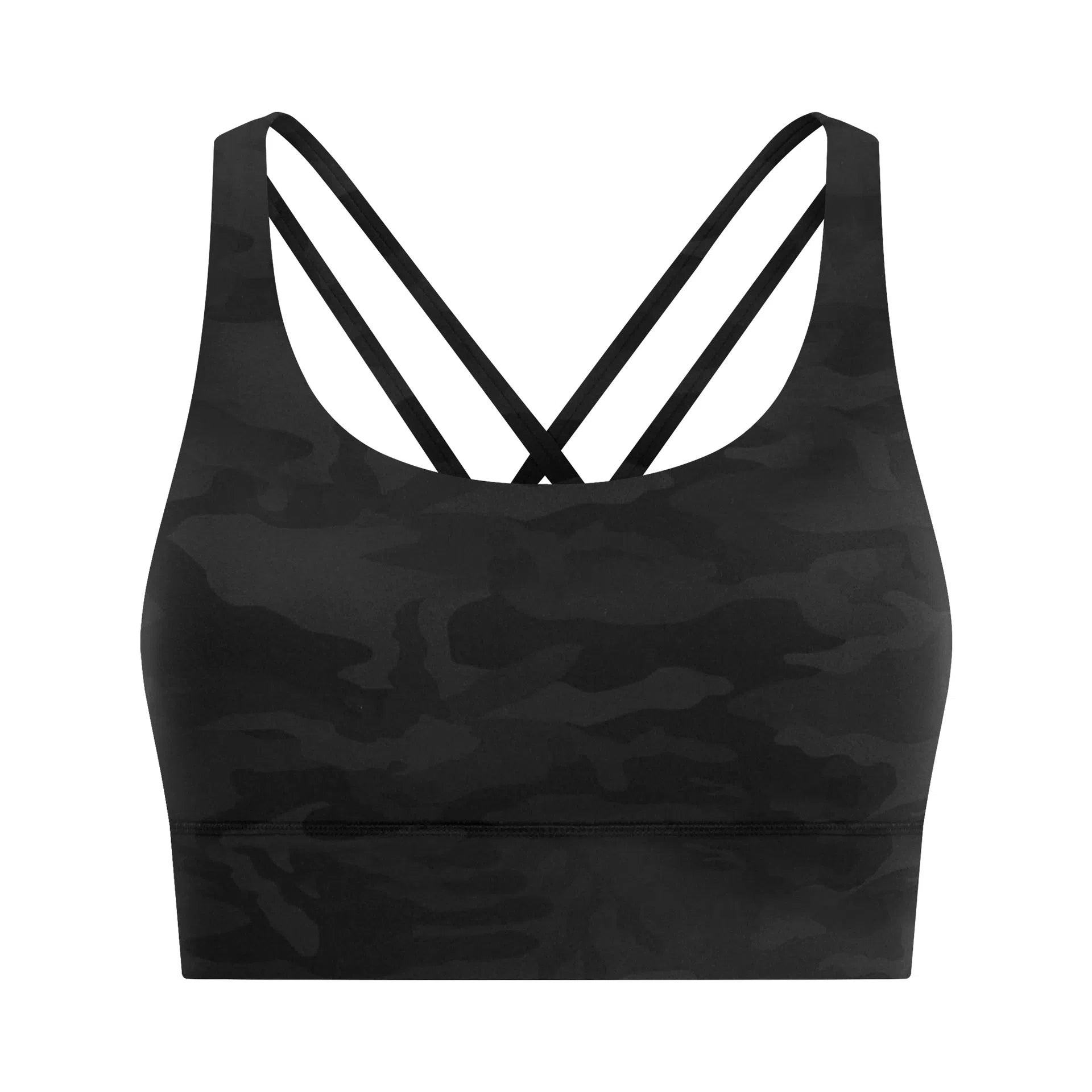 Cross back long line sports bra