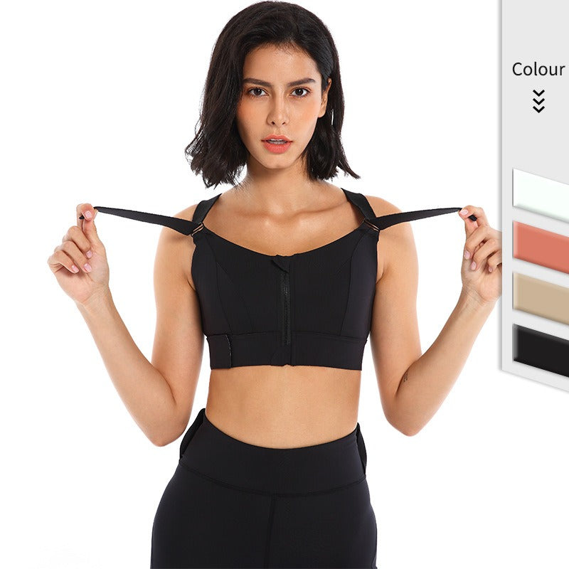 Zip Front Adjustable Sports bra