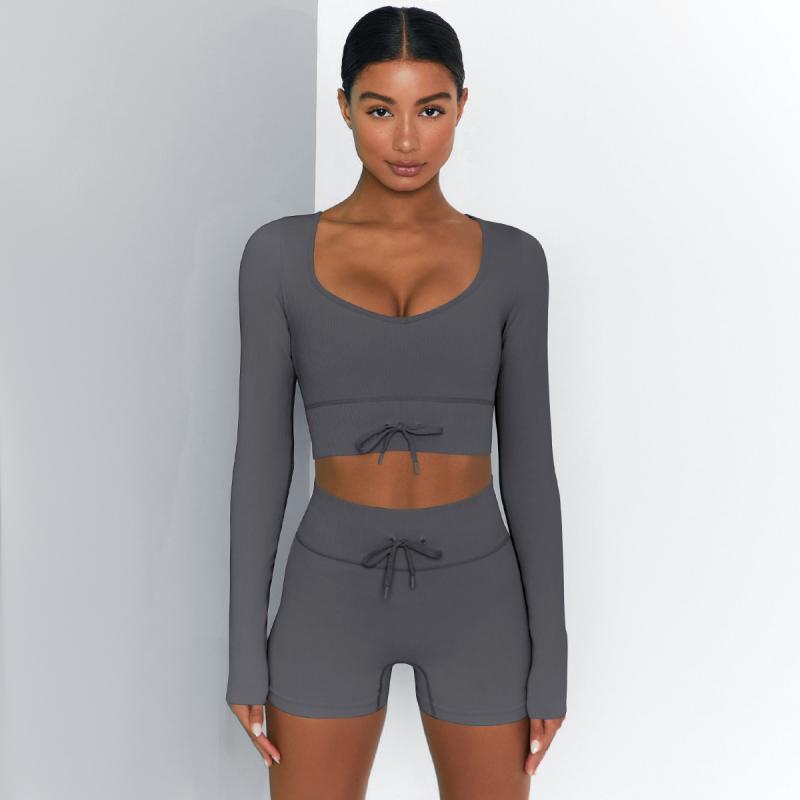 High Waist Seamless Yoga Set Women Two Piece
