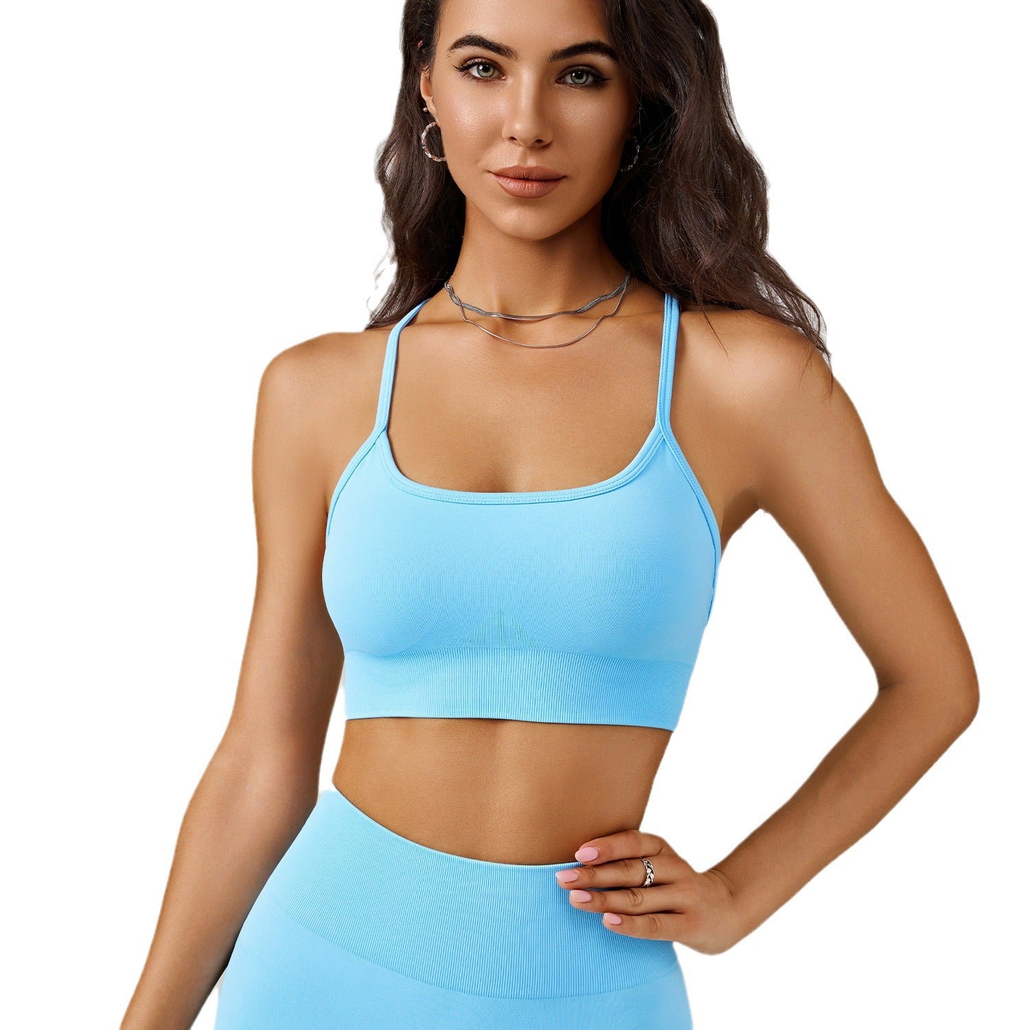 Comfort fit open back sports bra
