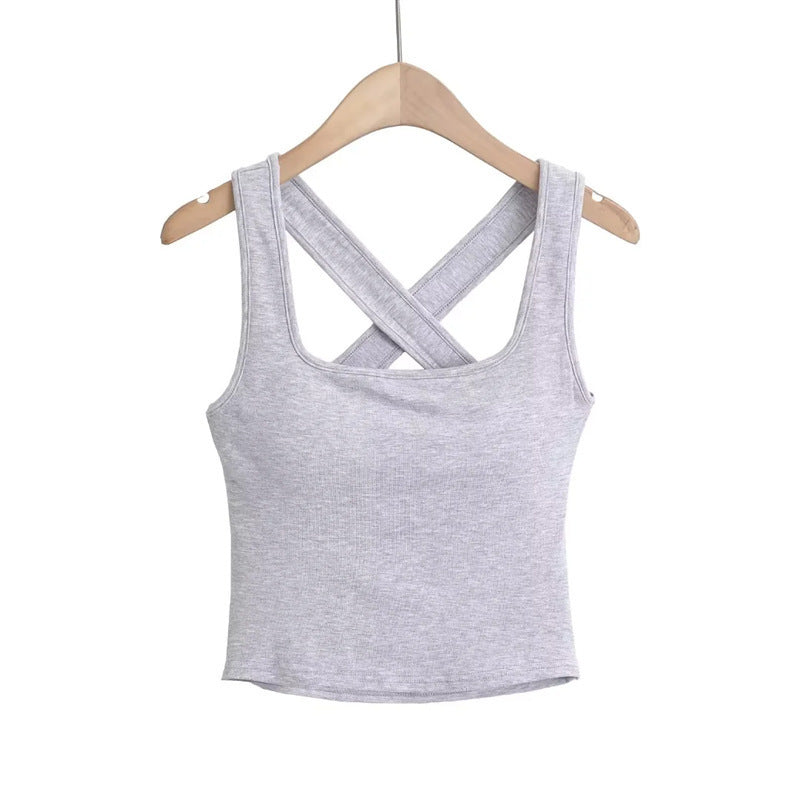 Cross Back Long Line Sports Bra