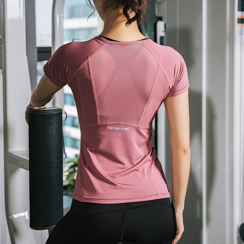 Mesh Back Fitted Short Sleeve Shirt