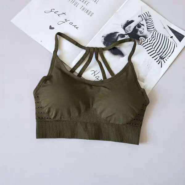 Strappy back long line comfort fit sports bra