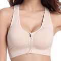 7 Colors Women Zipper Push Up Sports Bras,Padded