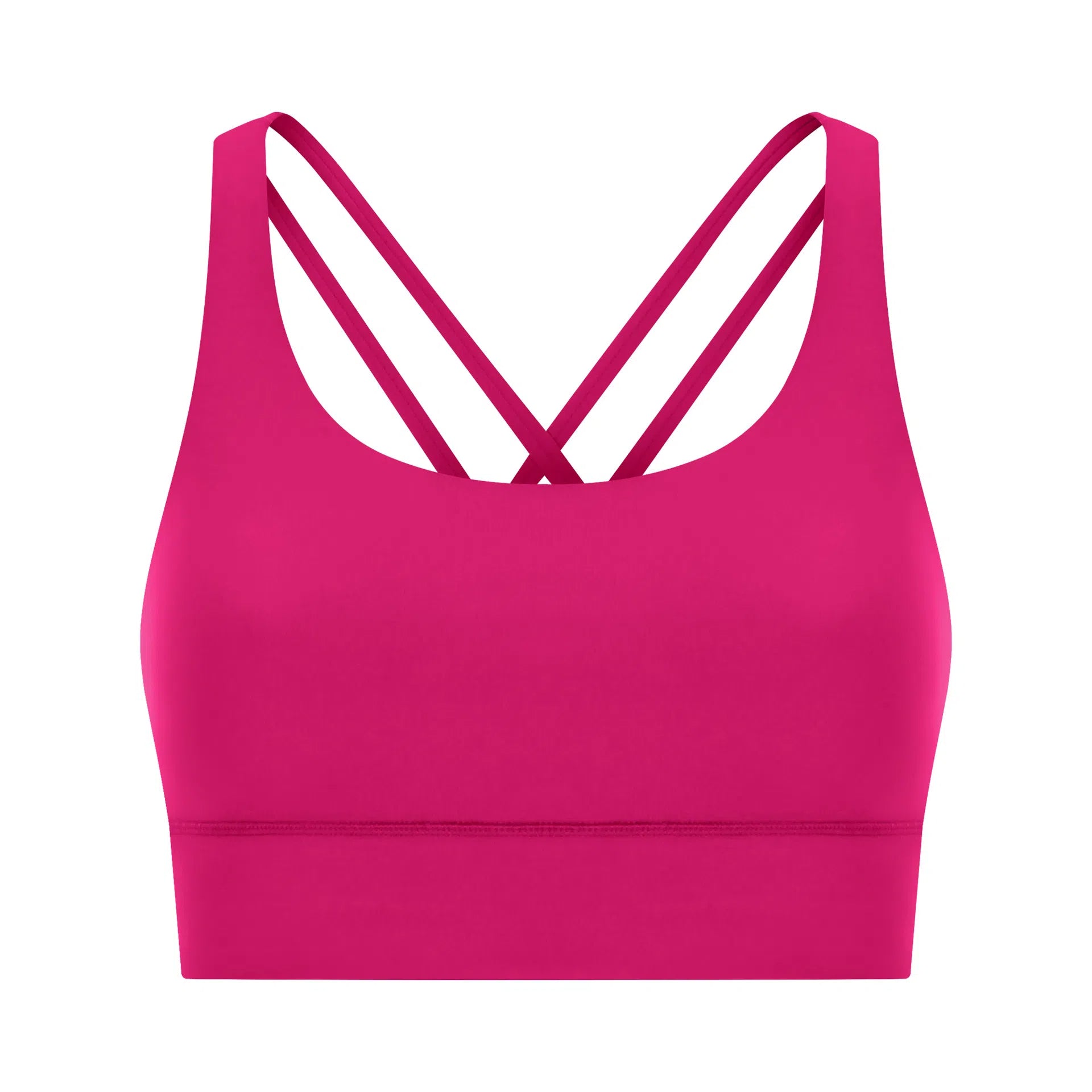 Cross back long line sports bra