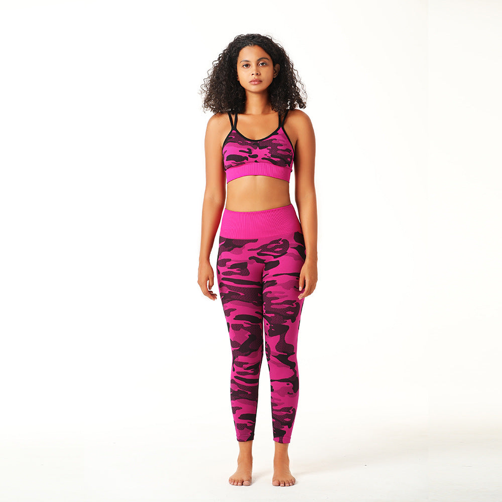 Camouflage Sports Bra and Leggings Set