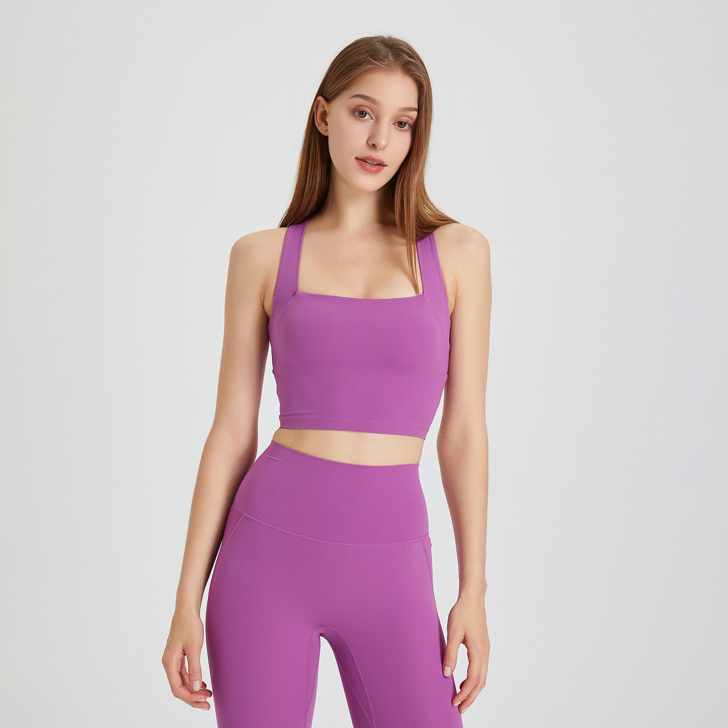 Square Neckline Sports Bra