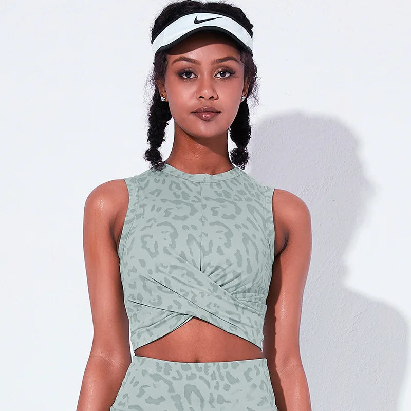 Leopard Women's Top and Skort Set