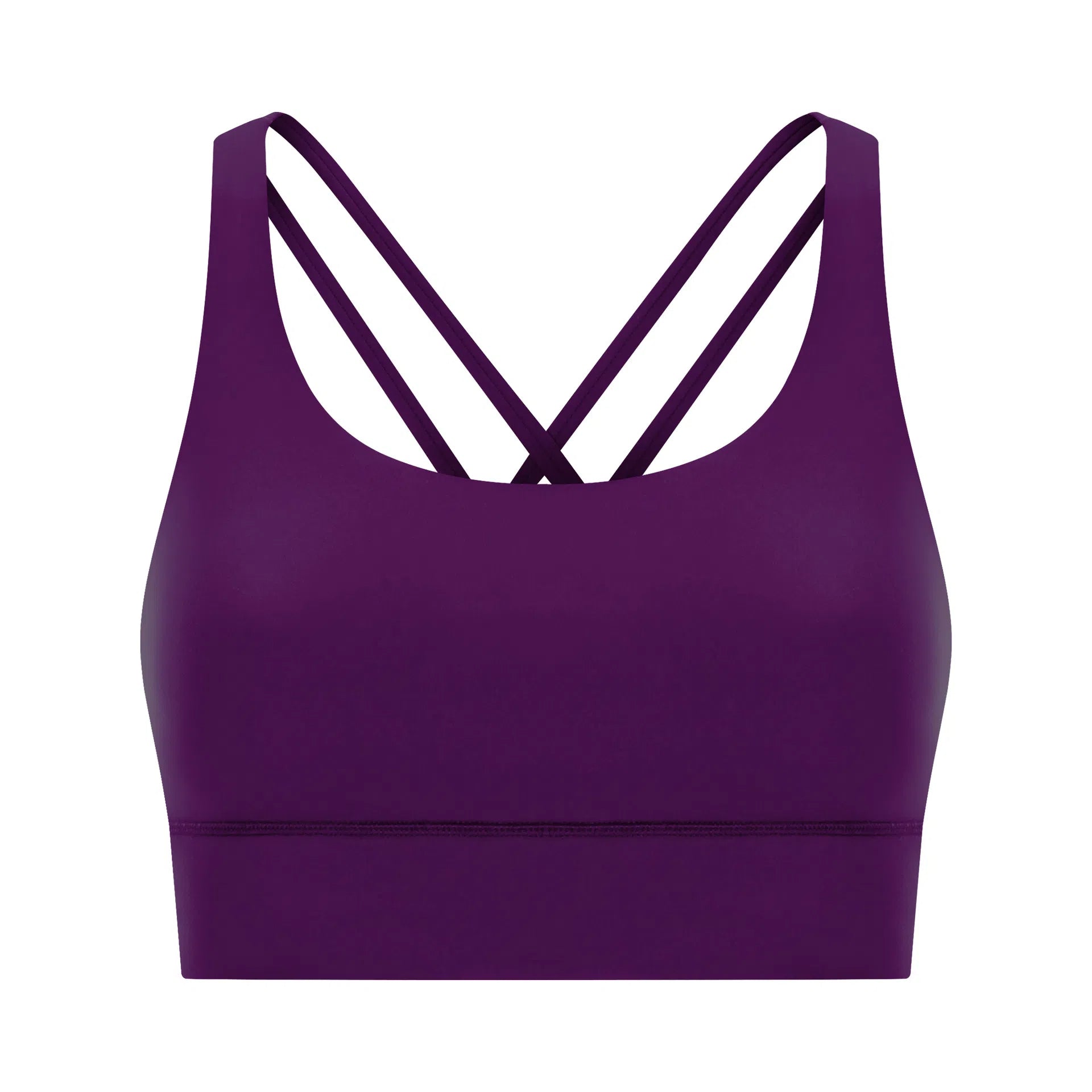 Cross back long line sports bra