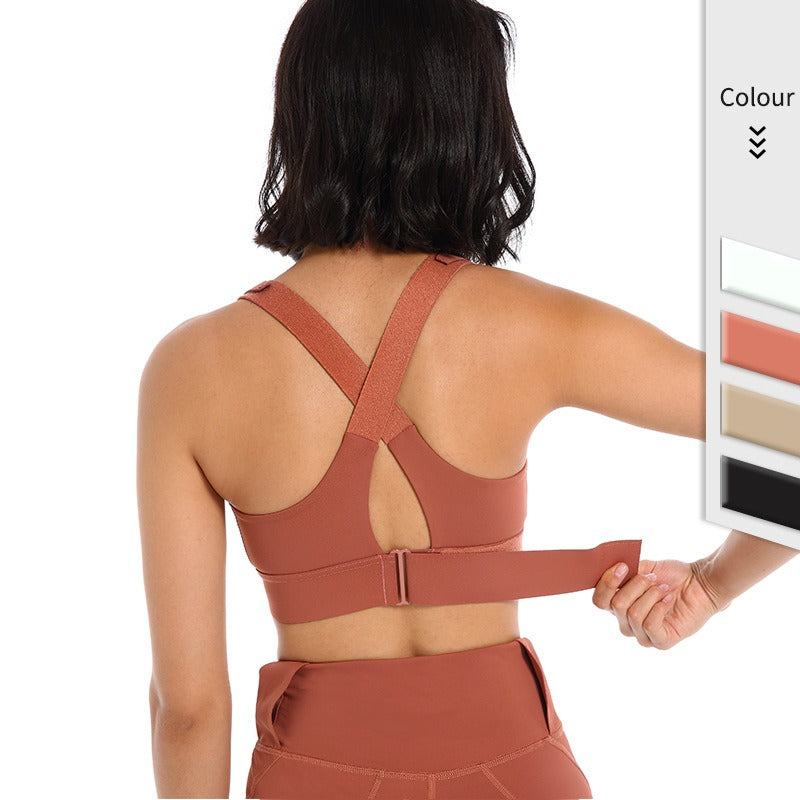 Zip Front Adjustable Sports bra