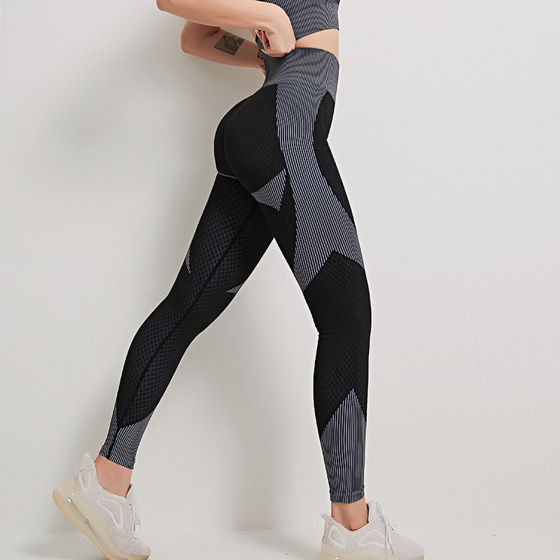 Matching set sports bra, cropped jacket, and leggings