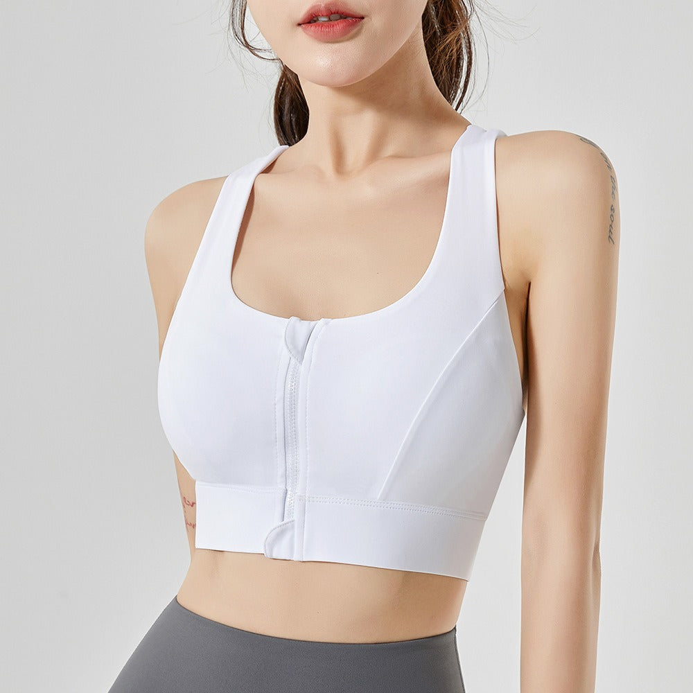 Front Zipper Sports Bra
