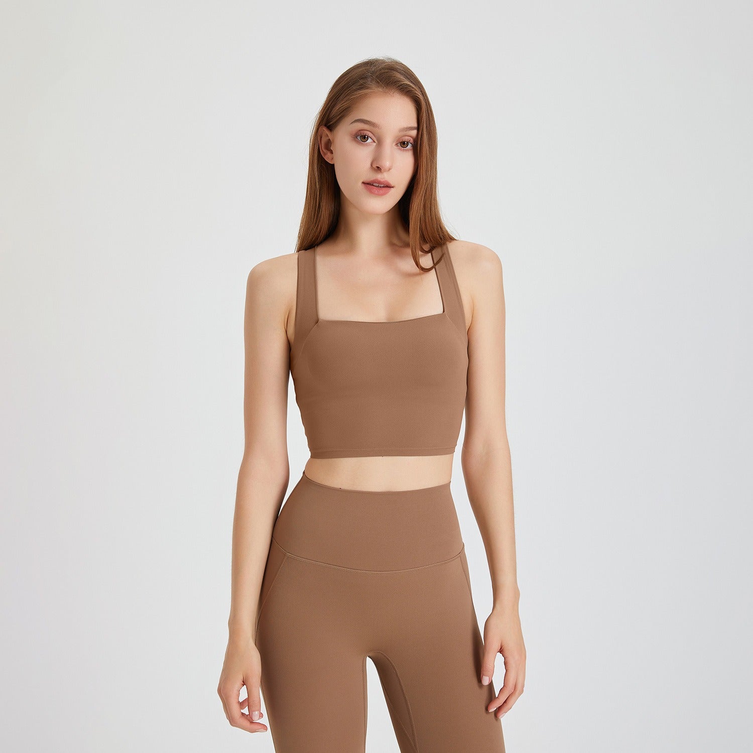 Square Neckline Sports Bra