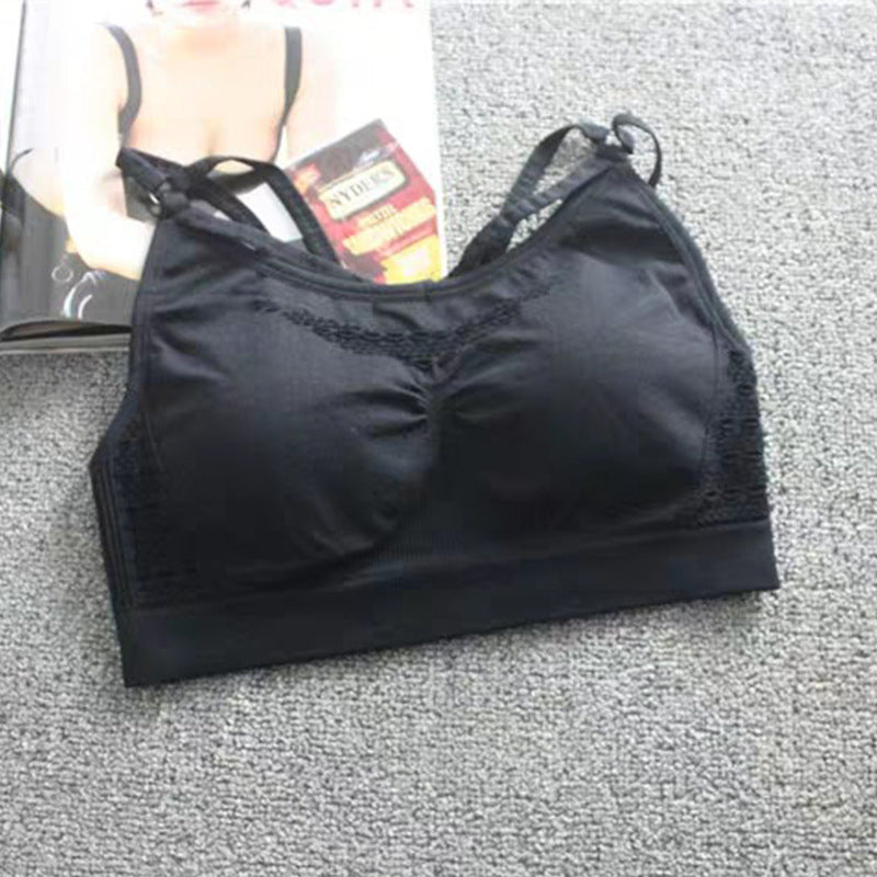 Strappy back long line comfort fit sports bra