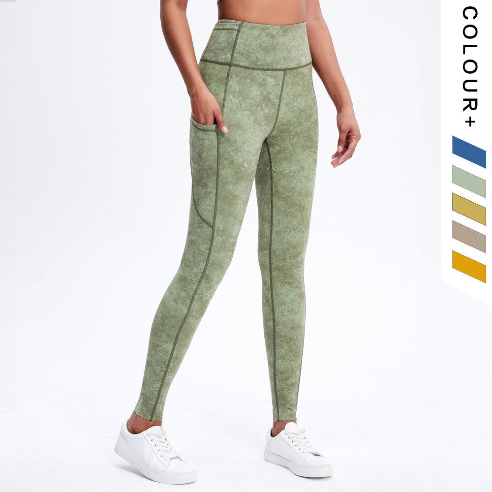 Matching set cross back bra and pocket leggings