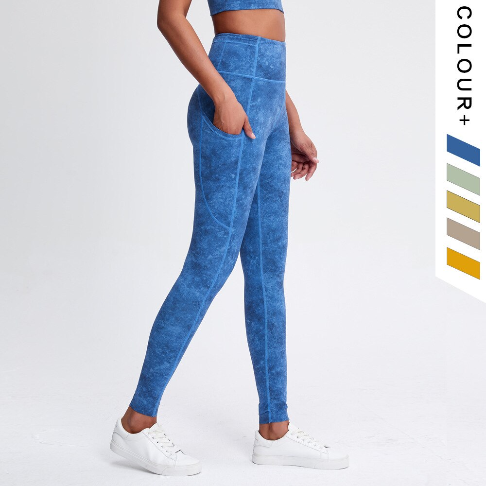 Matching set cross back bra and pocket leggings