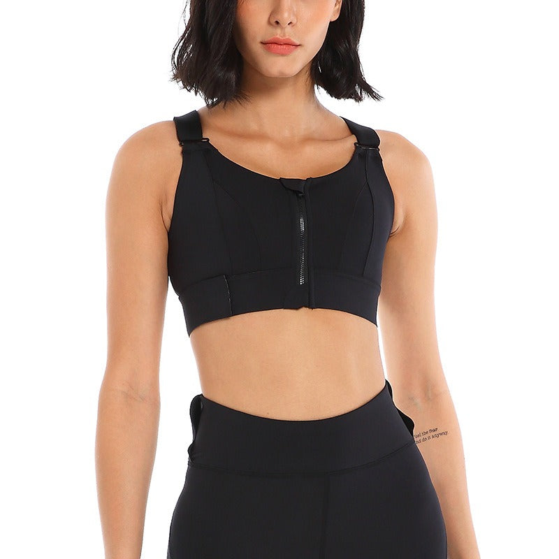 Zip Front Adjustable Sports bra