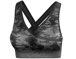 Camouflage 3-piece long sleeved top, sports bra, and leggings