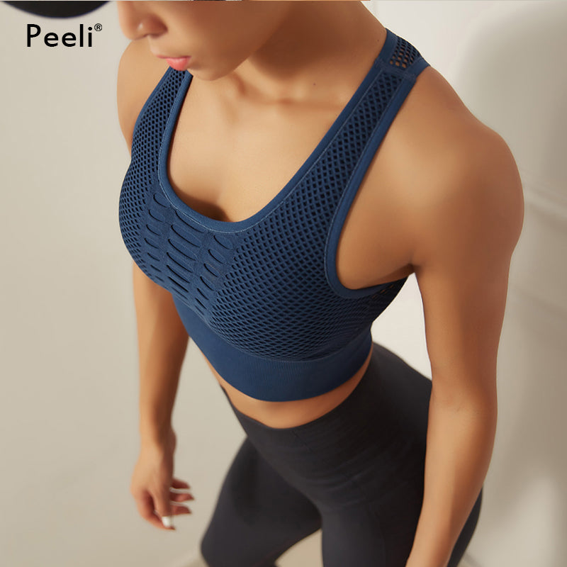 Modern mesh longline sports bra