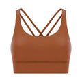 Cross back long line sports bra