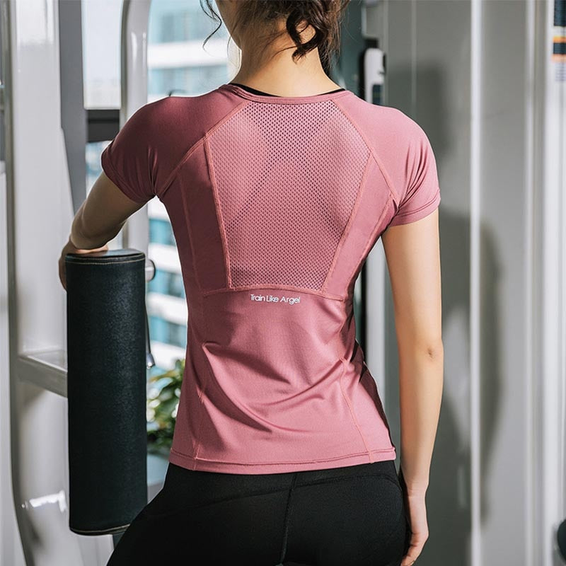 Mesh Back Fitted Short Sleeve Shirt