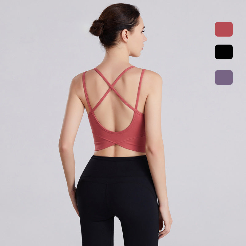 New Fashion Longline Cross Back Sports Bra