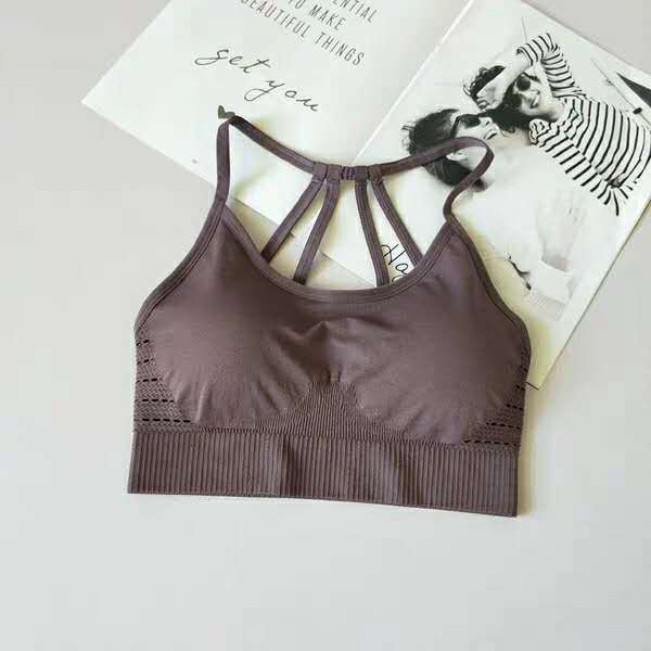 Strappy back long line comfort fit sports bra