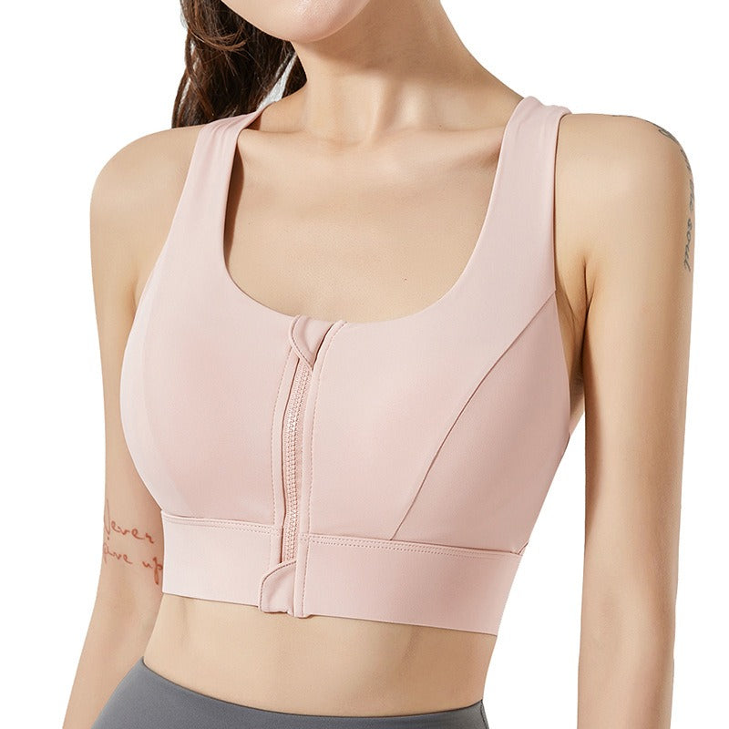 Front Zipper Sports Bra