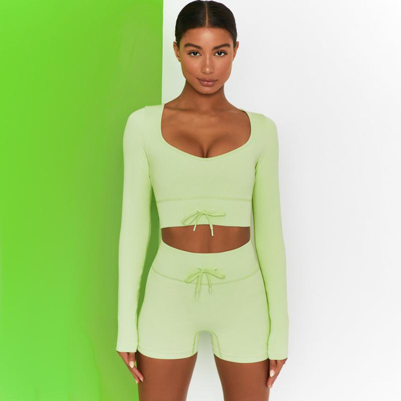 High Waist Seamless Yoga Set Women Two Piece