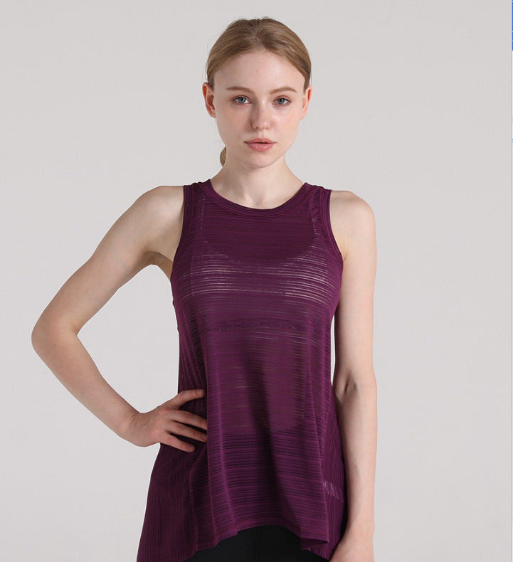 Open back sheer tank