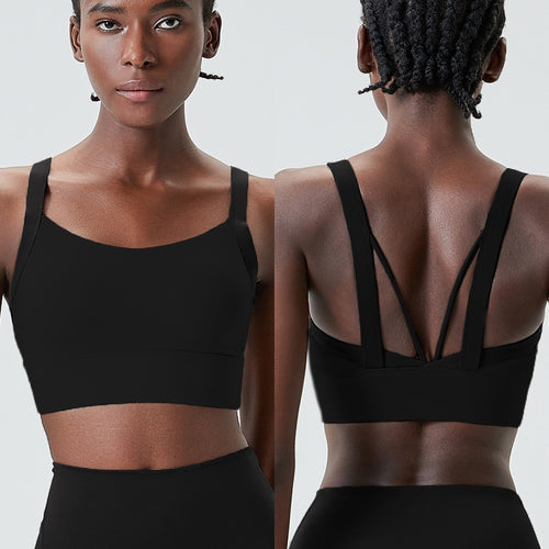Color-block sports bra