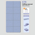 Foldable eco-friendly TPE yoga mat: double-sided, non-slip, for travel, exercise, Pilates & floor workouts