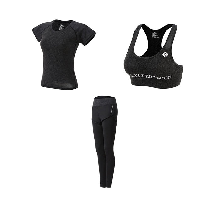 Women 5 Piece Set Short-sleeved shorts long pants Outdoor Sportswear Fitness