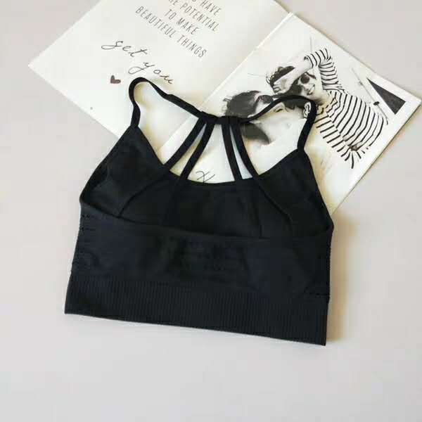 Strappy back long line comfort fit sports bra
