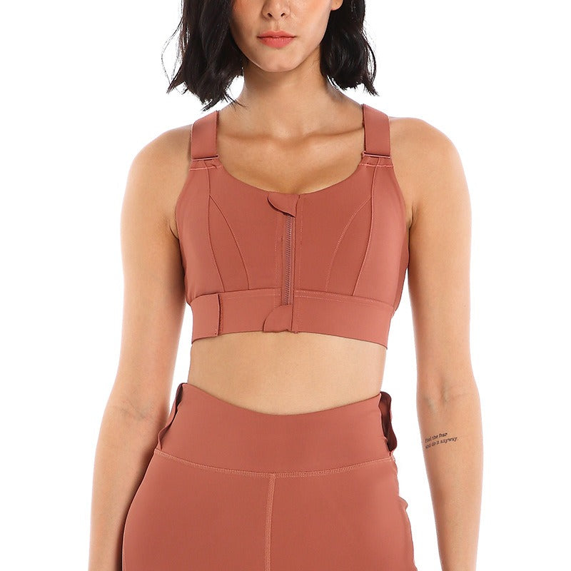 Zip Front Adjustable Sports bra