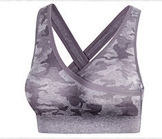 Camouflage 3-piece long sleeved top, sports bra, and leggings