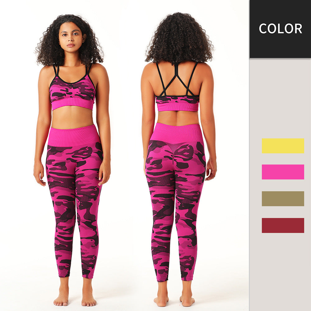 Camouflage Sports Bra and Leggings Set