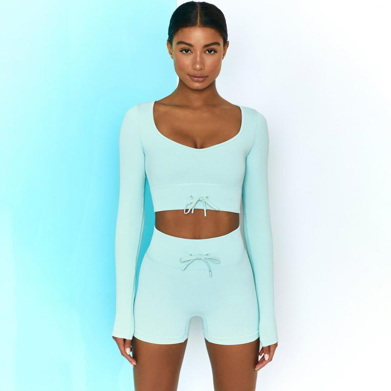 High Waist Seamless Yoga Set Women Two Piece