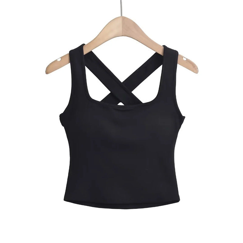 Cross Back Long Line Sports Bra