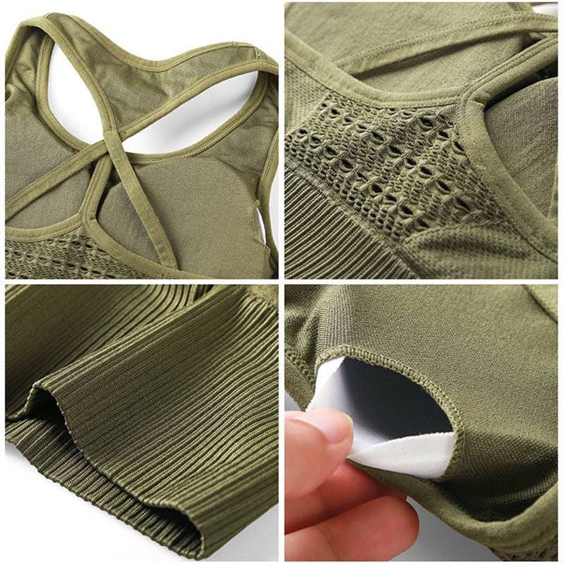 Comfort fit knit longline sports bra