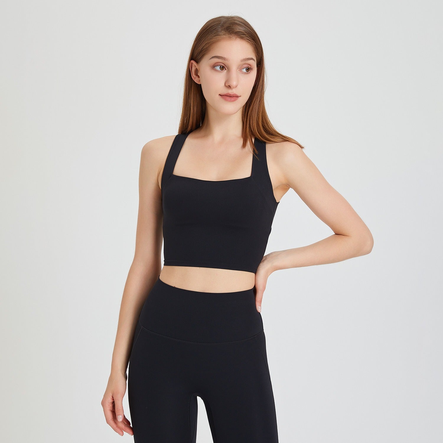 Square Neckline Sports Bra