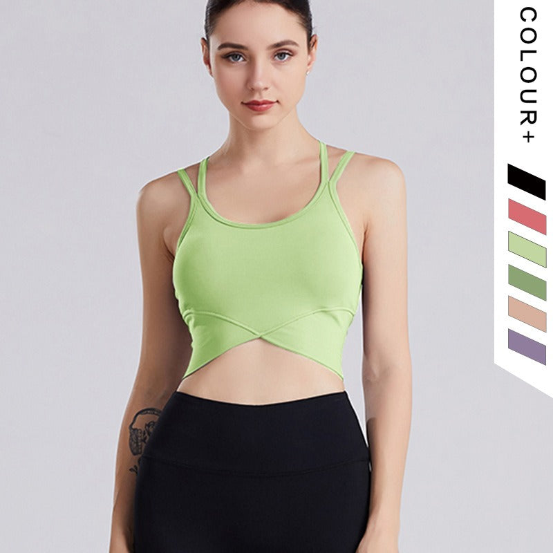 New Fashion Longline Cross Back Sports Bra