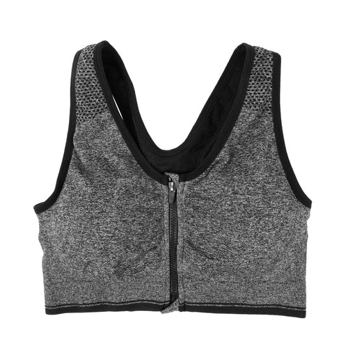 7 Colors Women Zipper Push Up Sports Bras,Padded