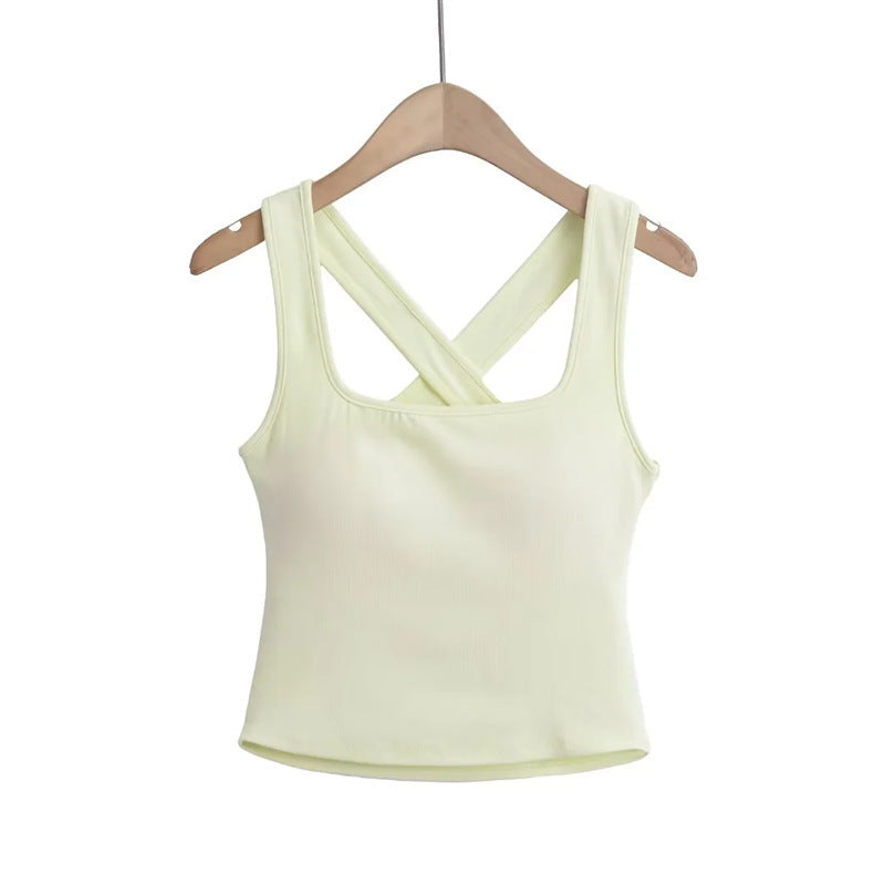 Cross Back Long Line Sports Bra