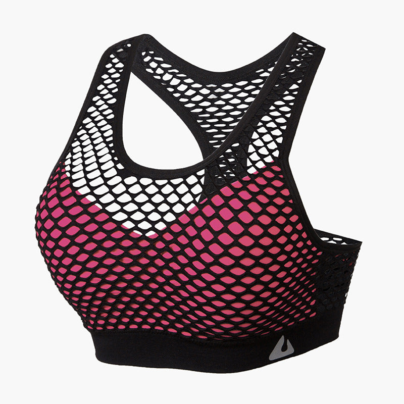 Shockproof Mesh Sports Bra