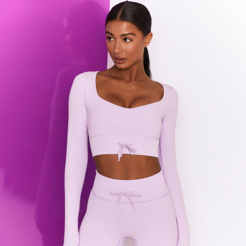 High Waist Seamless Yoga Set Women Two Piece
