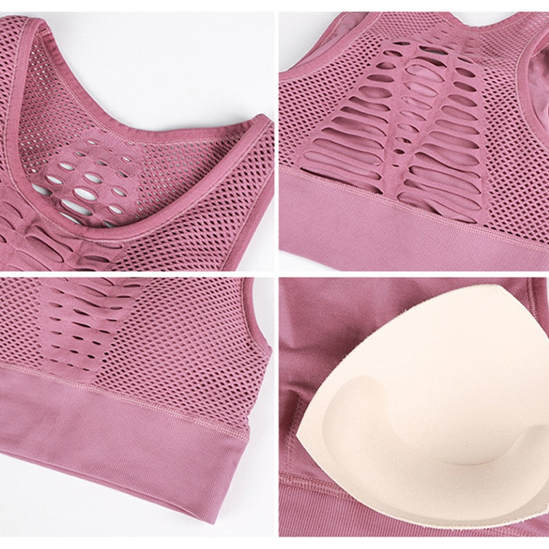 Modern mesh longline sports bra