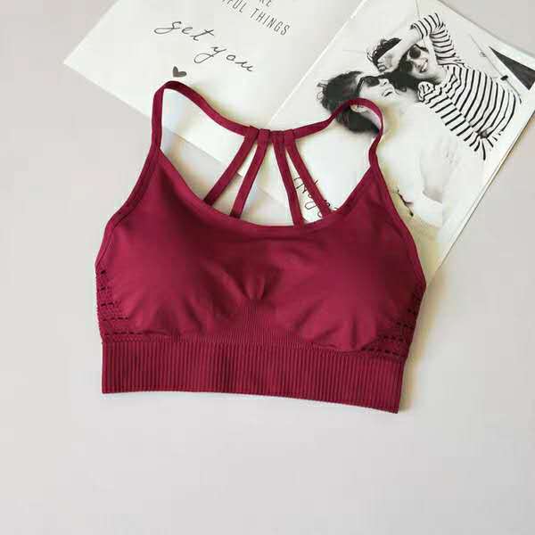 Strappy back long line comfort fit sports bra