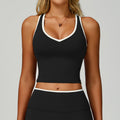 Contrast trim bra top tank